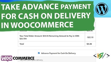 How to Take Advance Payment in Percentage / Amount for Cash on Delivery in WooCommerce | Partial COD