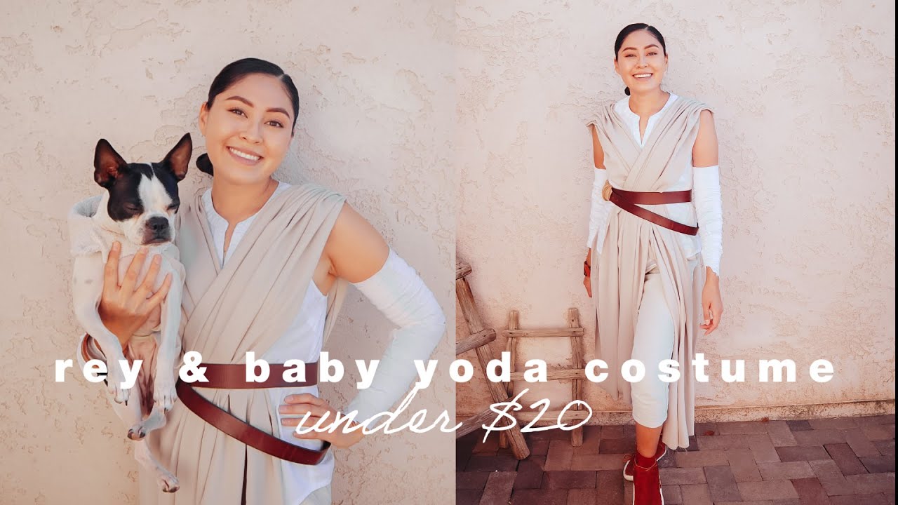 DIY Rey & Baby Yoda Costume Tutorial for Under $20