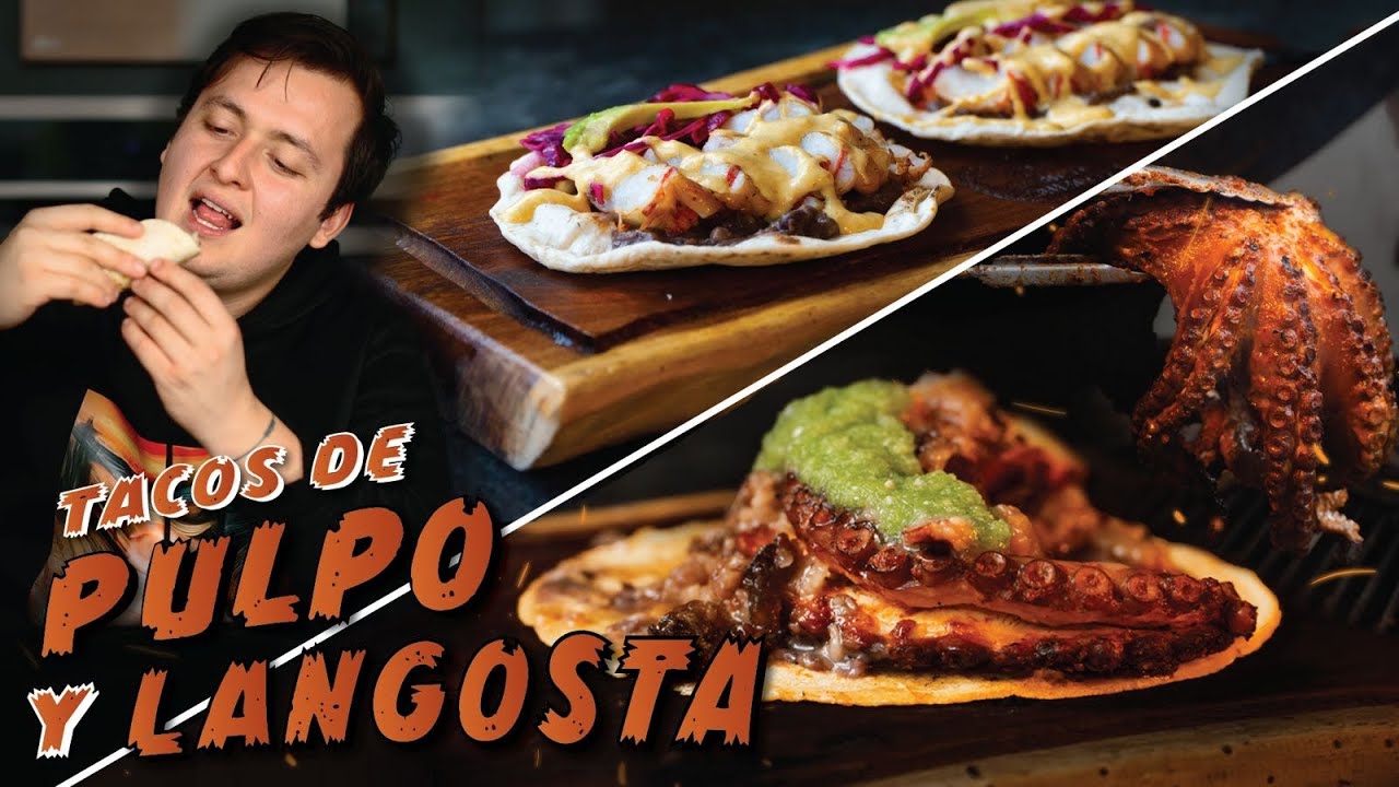 Tacos de pulpo con Tuétano y Langosta Ahumada!