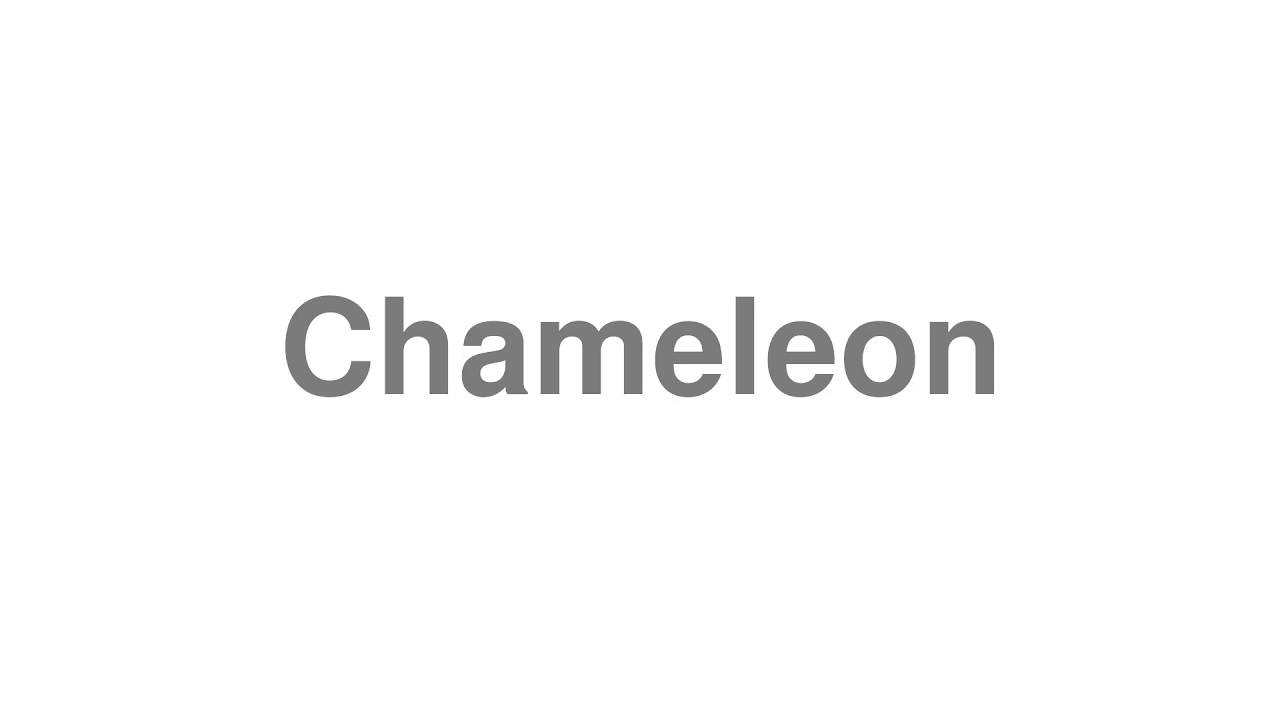 How to Pronounce "Chameleon"