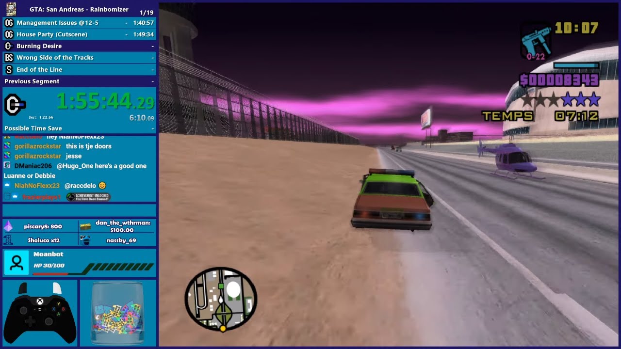 GTA San Andreas Rainbomizer Speedrun Part 1 - Hugo_One Twitch Stream ...