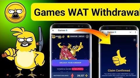 Gamee Telegram Bot Withdrawal | Watbird coin withdrawal, Gamee Airdrop Update