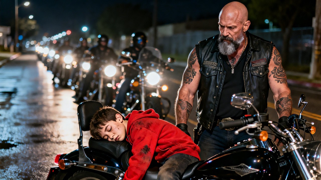 7-Year-Old Boy Left Alone on Harley — Moments Later, 47 Hells Angels Showed Up With Tears Streaming