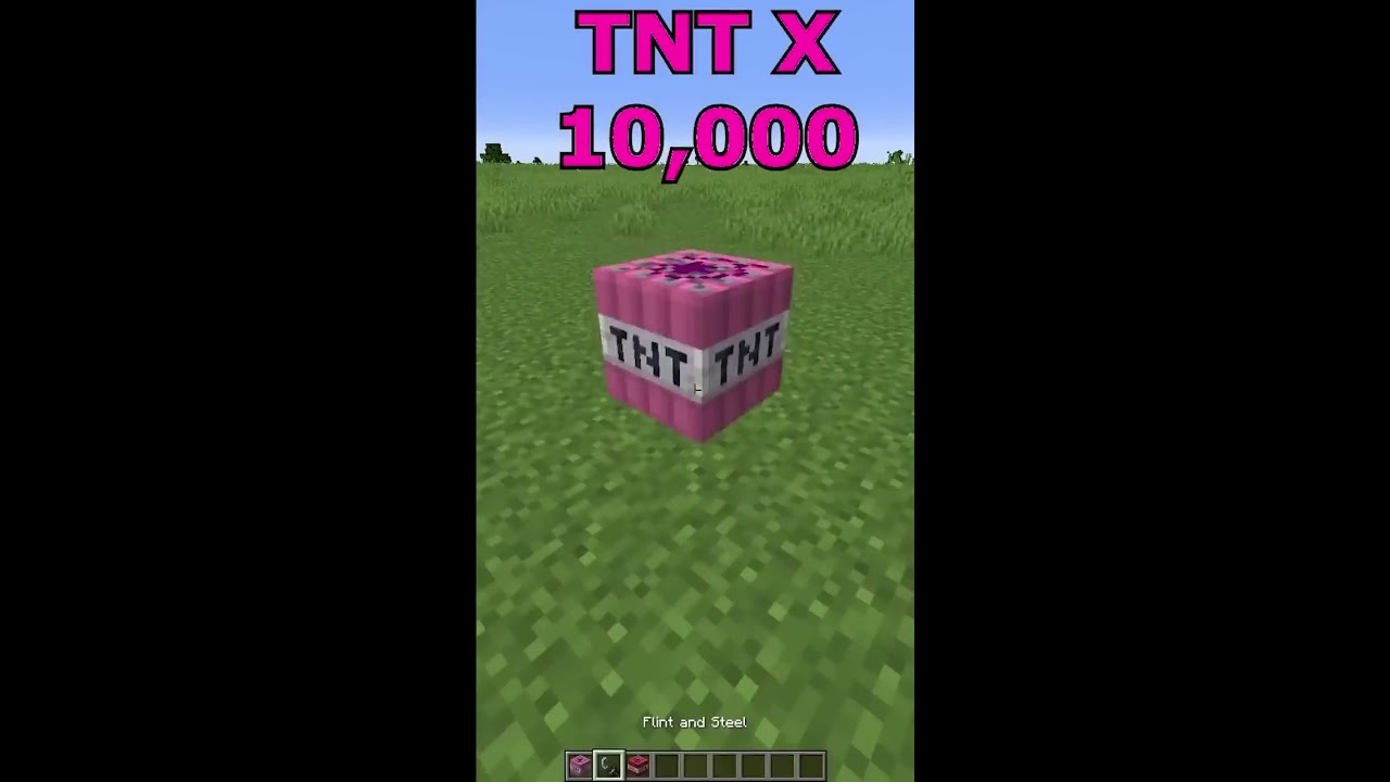 1 TNT Vs Million Minecraft Shorts