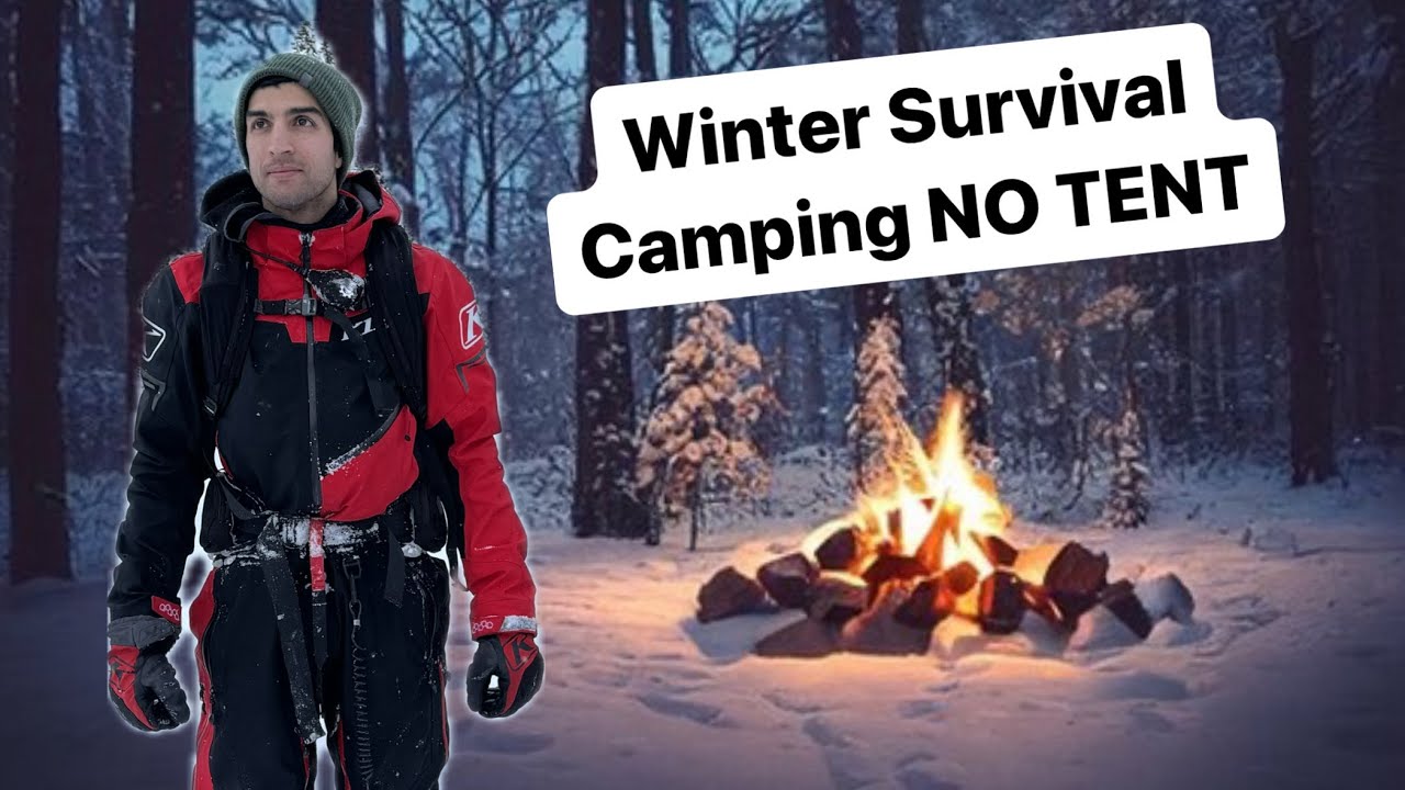 Winter Survival Camping NO TENT YouTube