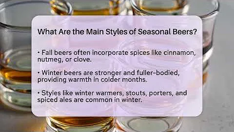 What Are the Main Styles of Seasonal Beers? | The Pint Guy