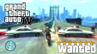 GTA IV - crossing the 6 star bridge * WANTED *