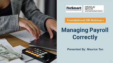 Managing Payroll Correctly Webinar