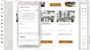 Wix Website Repeater Dataset Collection Unavailable