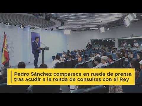 Pedro Sánchez comparece en rueda de prensa tras acudir a la ronda de consultas con el Rey