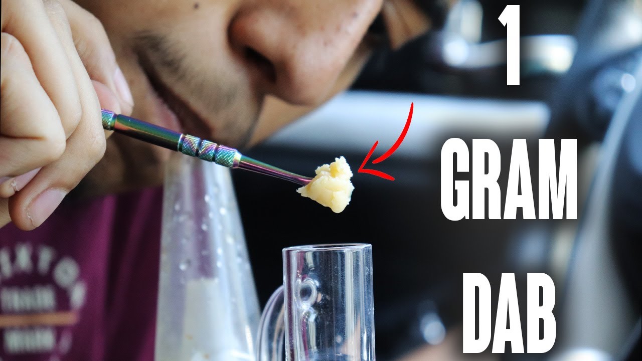 CRAZY 1 GRAM DAB TOO MUCH SMOKE!!