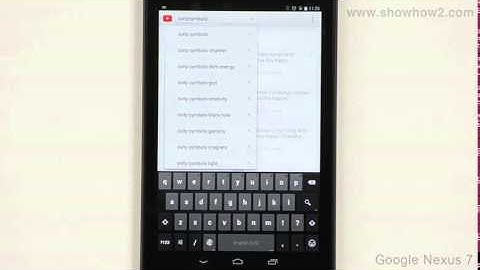 Google Nexus 7 - Youtube: Search For A Video Or Channel And Play Video