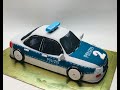 торт в виде полицейской машины ( мастичное оформление)