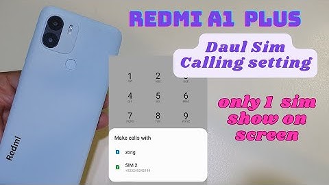 Redmi A1 Plus Daul Sim Calling Setting | Sim 2 Not Show on Dial pad