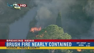 Brush fire nearly contained
