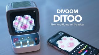 Divoom Ditoo Pixel Art Bluetooth Speaker Unboxing and Sound Test