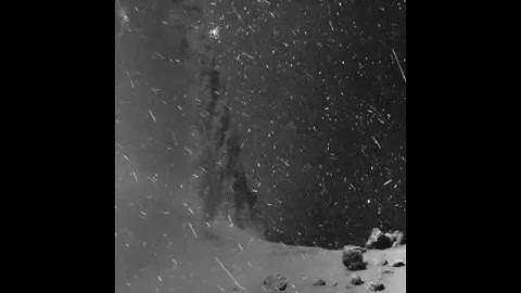 Restoration w/ AI: Philae Lander Comet Video Cleaned & Stabilized with AI Video Frame Interpolation