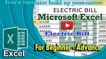 How to Create Electric Bill in Excel | MS Excel Bangla Tutorial | Nydasa | Ashraf Ullah