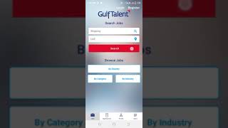 Gulf talent job search app review 2023. screenshot 1
