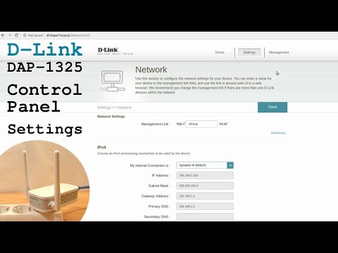 D-Link DAP-1325 Wi-Fi Extender • Control panel login and settings overview