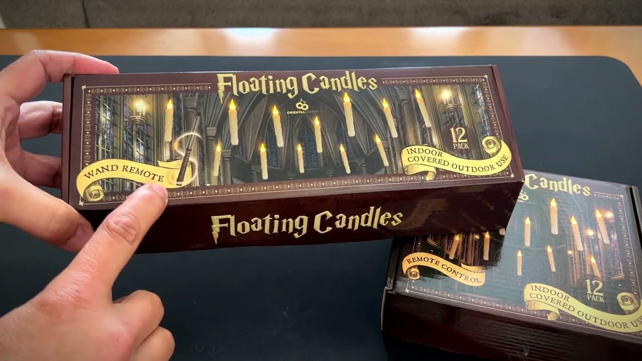 Floating LED Candles, Harry to Control with Wand Potter, Battery Operated, Flickering Flames, for Home, Church, Party, Halloween, Christmas