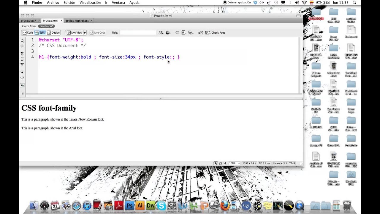 CSS: Propiedades de la fuente (tamaño, peso, estilo) - YouTube