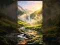 Misty Mountain Waterfall | Pure Paradise 🌿