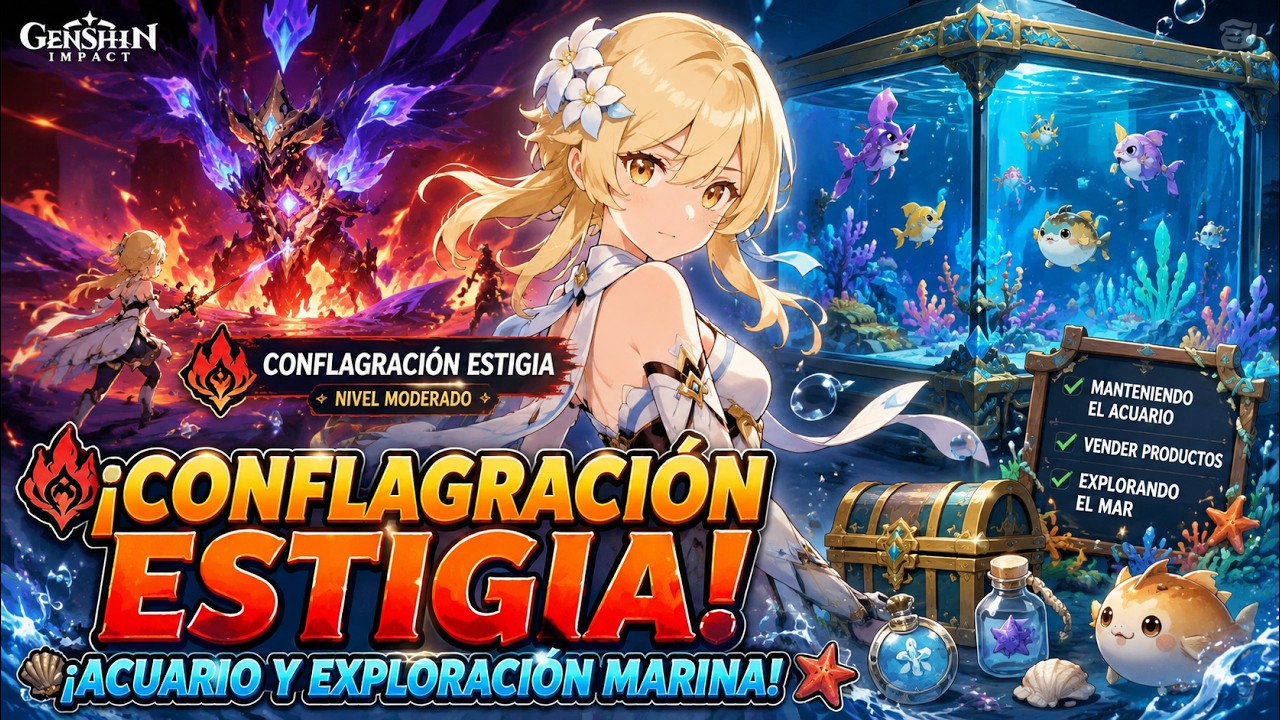 ¡Superamos la Conflagración Estigia! 🔥 Explorando y Mejorando el Acuario | Genshin Impact 20260708