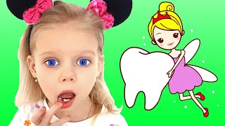 Vitalina Pretend Play Loose Tooth | Funny Kid Video about The Tooth Fairy