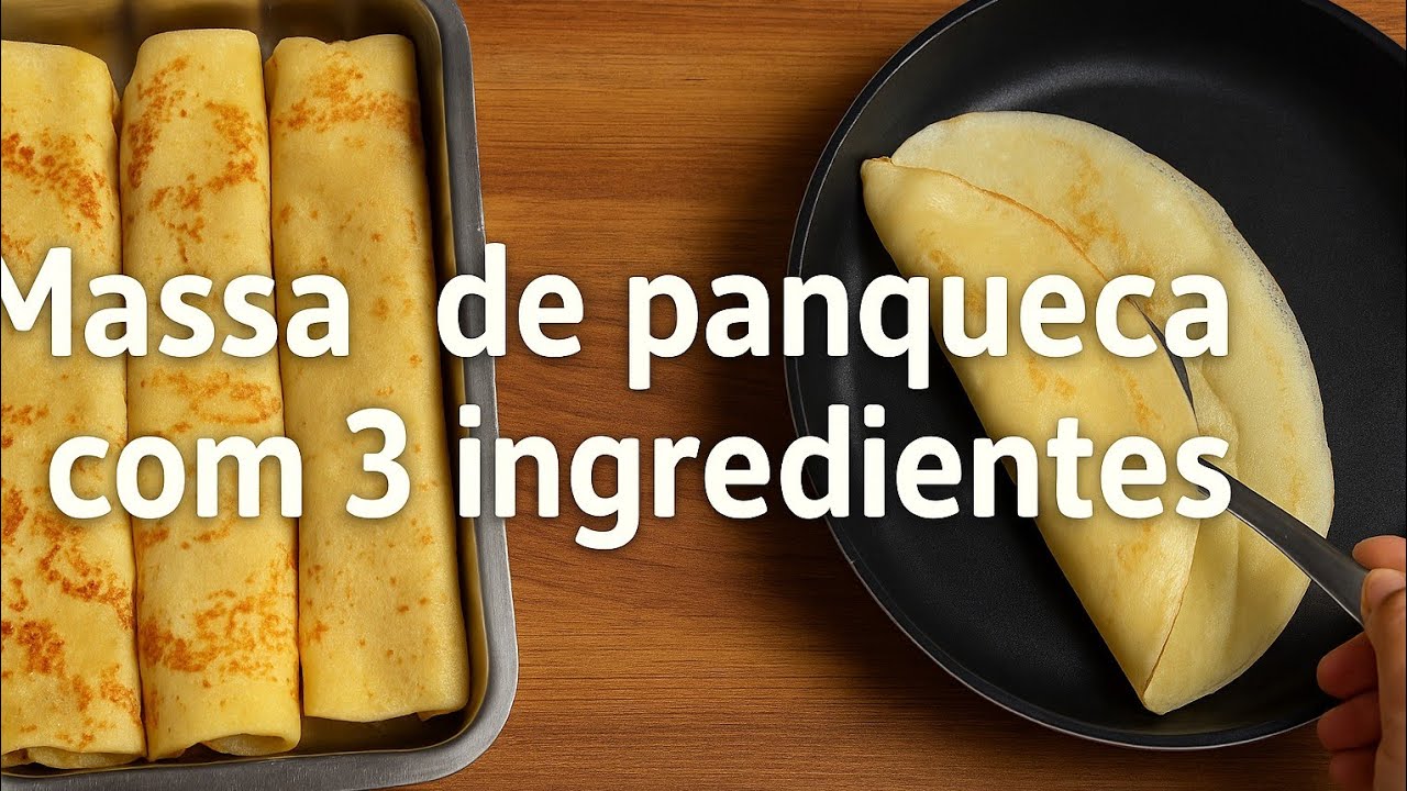 A MELHOR MASSA DE PANQUECA  COM APENAS 3 INGREDIENTES
