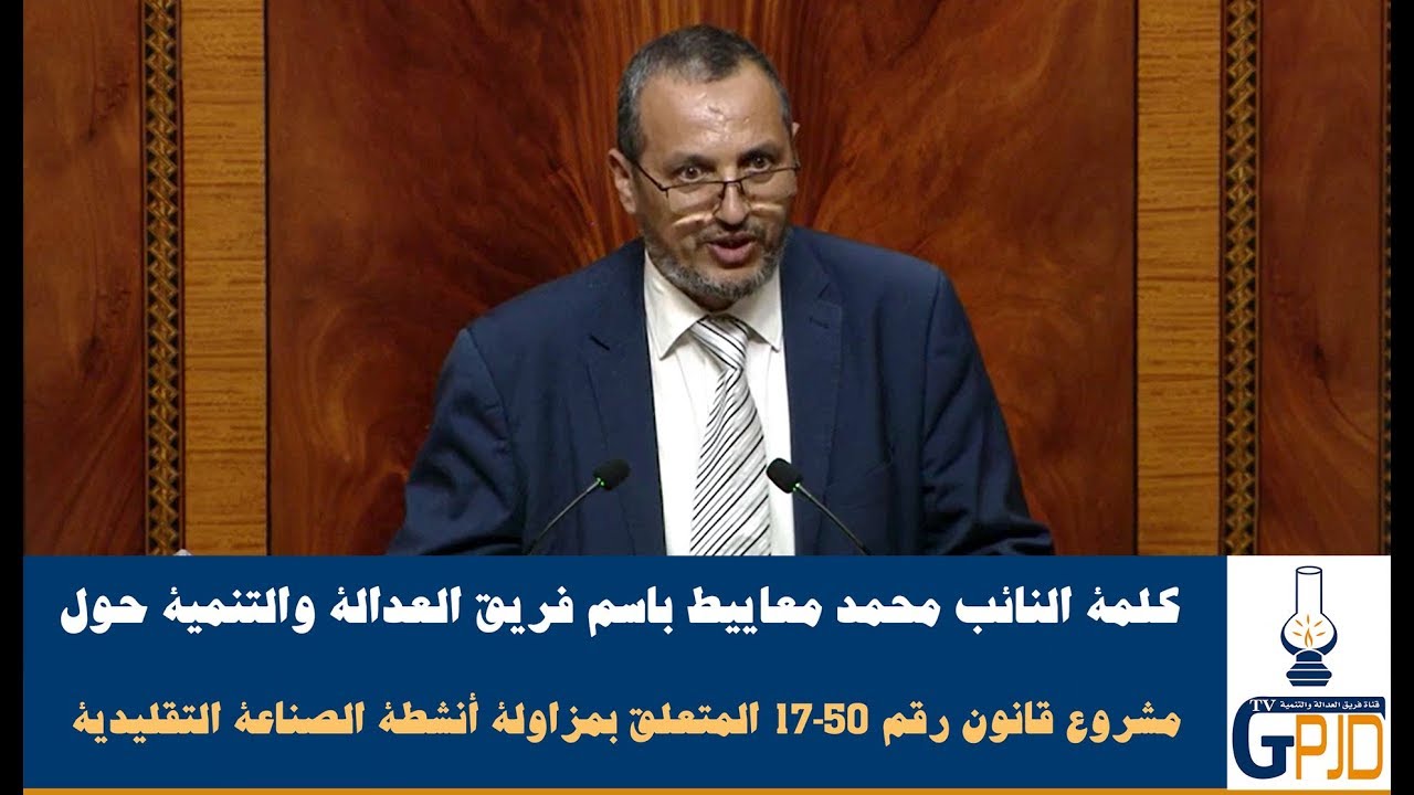 محمد معاييط في مناقشة مشروع القانون 50-17 المتعلق بمزاولة مهن الصناعة التقليدية