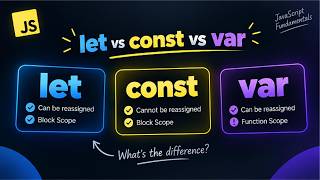 let vs const vs var in JavaScript | Explained Simply #06