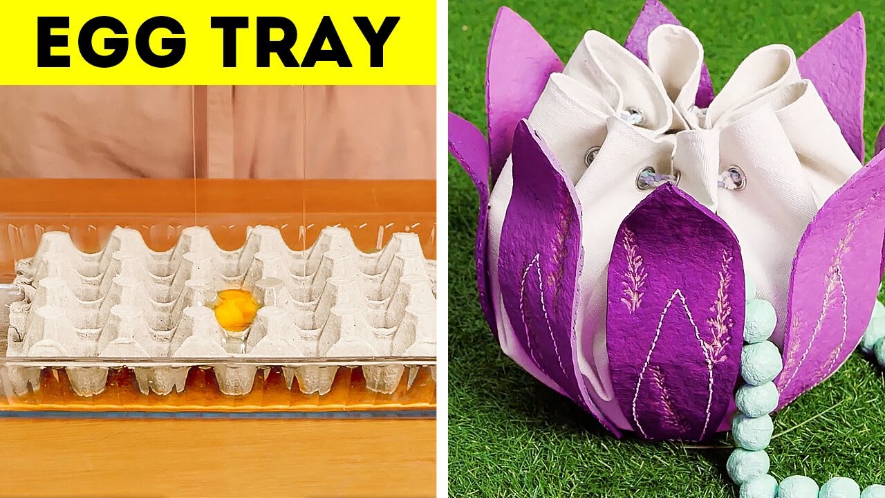 Recycle EGG TRAY into Awesome Bags and Furnitures || AMAZING WORK!