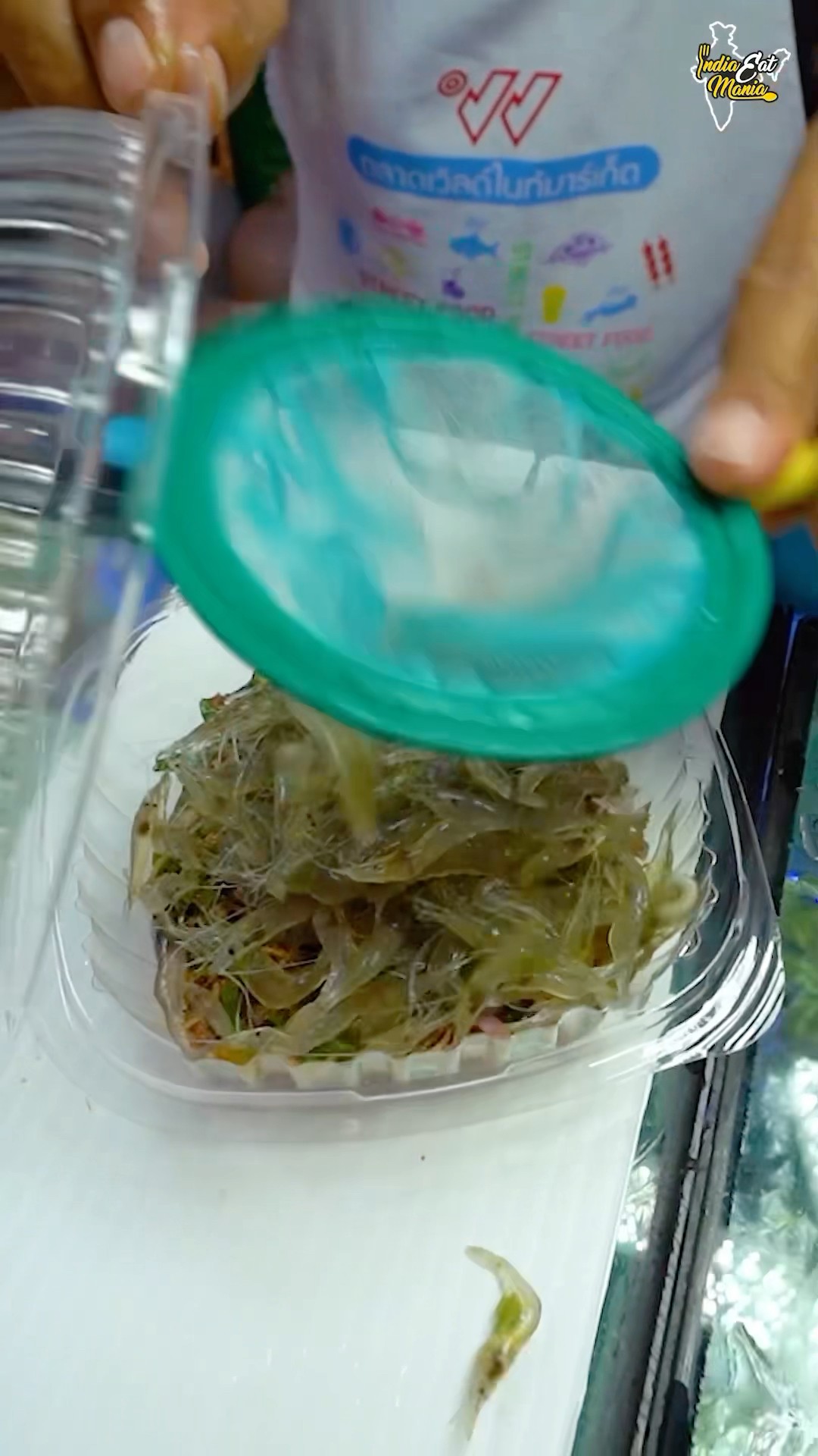 Most Unique Eating Live Jumping Shrimp Fish Salad In Bangkok #thailand #shorts