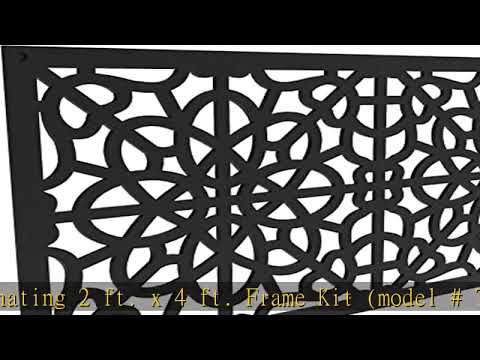 Barrette Outdoor Living 73030565 Fretwork Decorative Screen Panel, Black