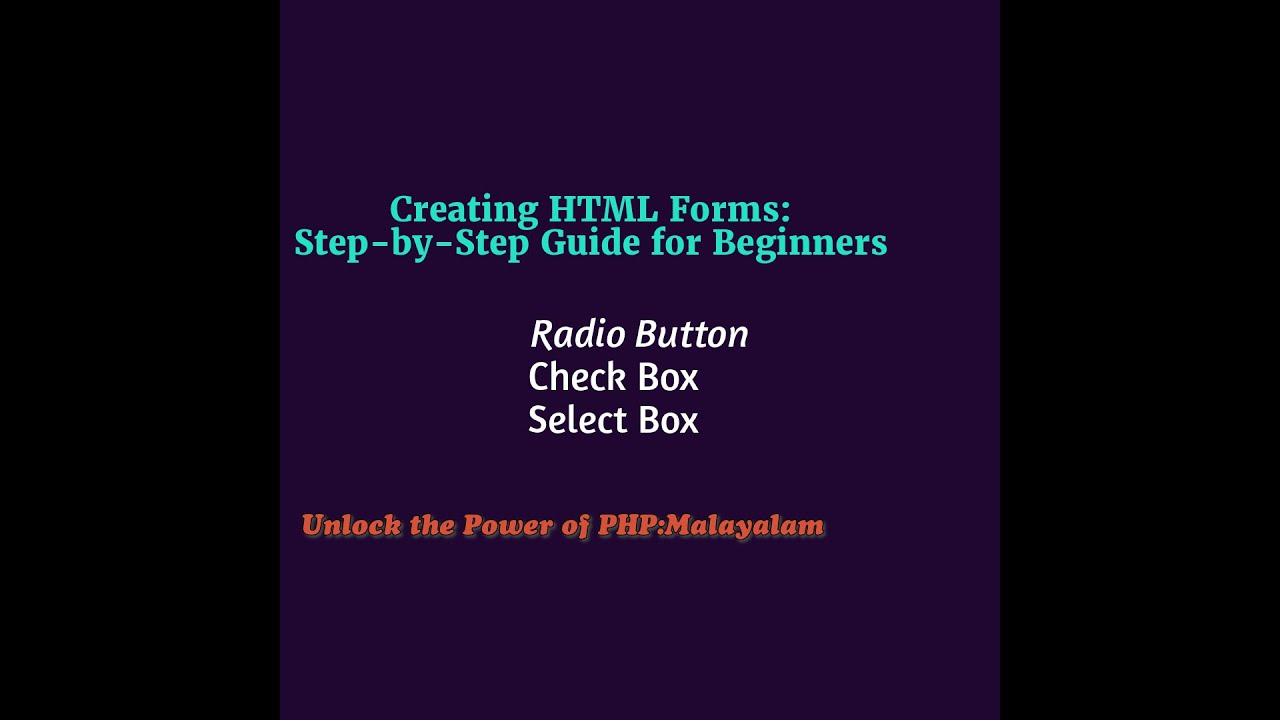 Mastering HTML Form Controls: A Comprehensive Guide #html #radiobutton ...