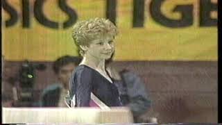 後転跳び半ひねり×2　ヤナ・フォーゲル（東ドイツ）平均台1986中日カップ個人総合