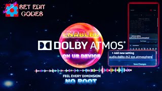 ENABLE DOLBY ATMOS ALL ANDROID USERS | NO NEED ROOT | ALL DEVICE WORKING ✅