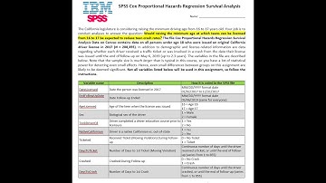 Week11 Assignment SPSS Cox Proportional Hazards Regression Survival Analysis Handout   KEY