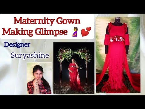 Organza Sleeved Maternity Gown – ANYUTA COUTURE