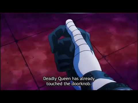 Killer queen accidently touched a door knob at the factory and then it go b...