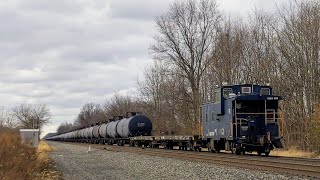 A MUST SEE!! CSX Empty Ethanol K683 - UP AC4400CW #6697 & UP SD70ACe #8789 - DODX Flatcars & Caboose