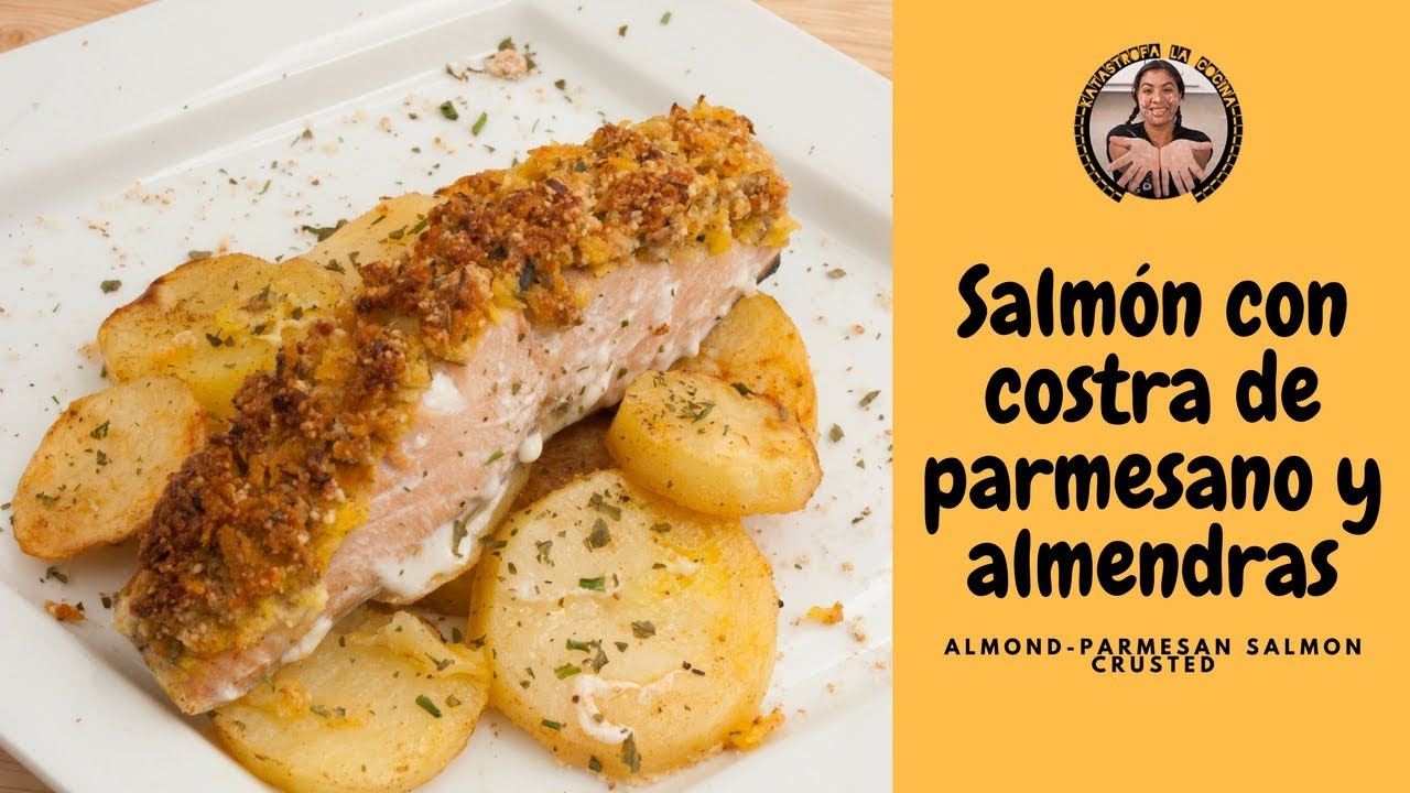 Como hacer Salmón con Costra de Parmesano y almendras / Salmon with  Almond-Parmesan Crust - YouTube