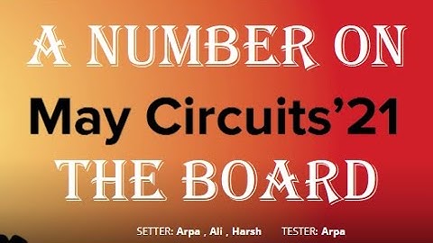 HACKEREARTH MAY CIRCUITS