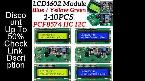 LCD1602 1602 LCD Module Blue / Yellow Green Screen 16x2 Character LCD Display PCF8574T PCF8574 IIC I
