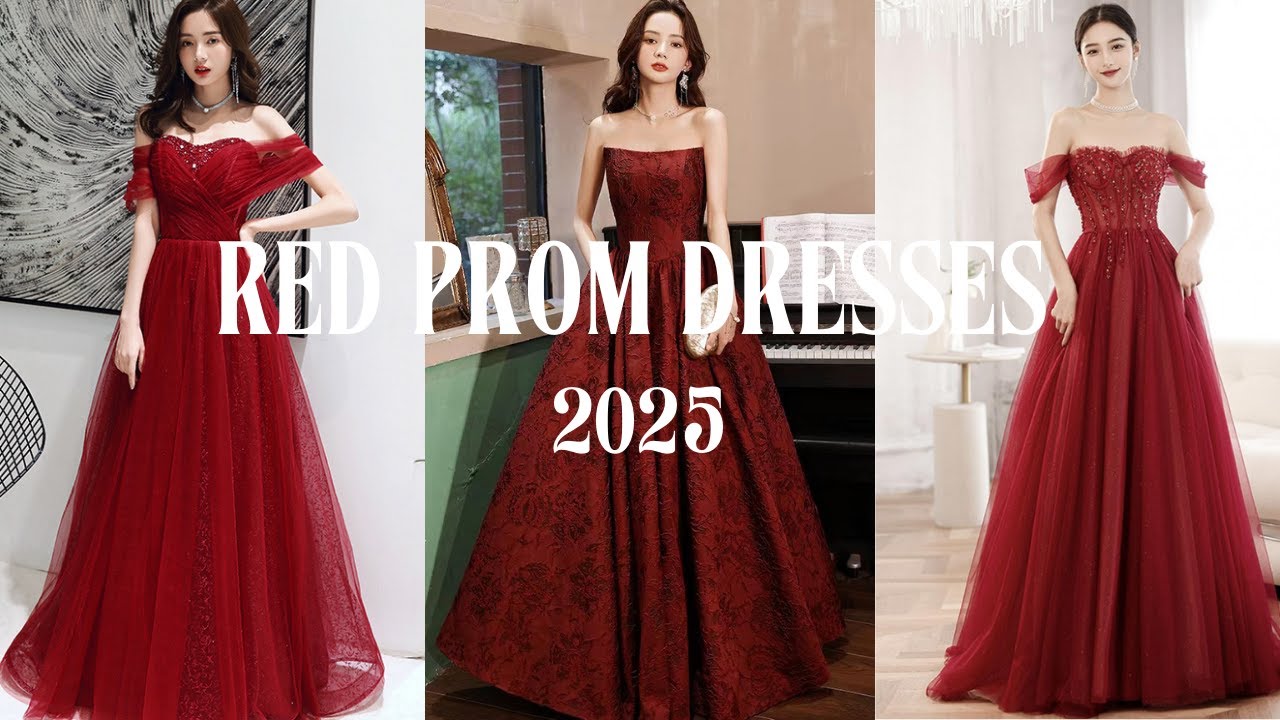 2025 New Arrival Red Prom Dresses | Red Themed Beautiful Ball Gowns