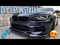 DIY CARBON FIBER LIP INSTALL! *BMW M6 F13 F12 F06