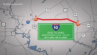 Expect delays. Crews to install new median on I-10 in Chambers, Orange counties this weekend