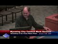 Wyoming City Council Work Session January 13, 2025