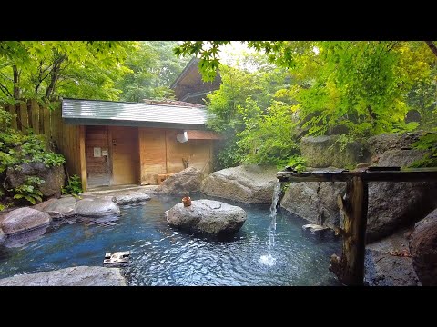 Staying at Hitou Onsen Ryokan with Open-air Bath Next to a Waterfall in Tochigi | Hatcho-no-Yu ASMR